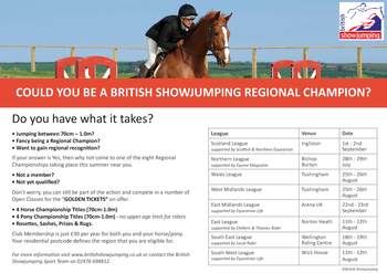 COULD YOU BE A BRITISH SHOWJUMPING REGIONAL CHAMPION? COULD YOU BE A BRITISH SHOWJUMPING REGIONAL CHAMPION?